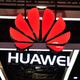 A Huawei logo at CES 2018 in Las Vegas.
